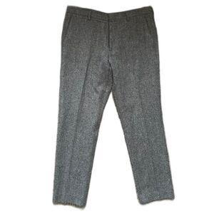 J. Crew Ludlow Dress Pants Mens 34x30 Moon Gray Herringbone Wool Blend Slim Fit
